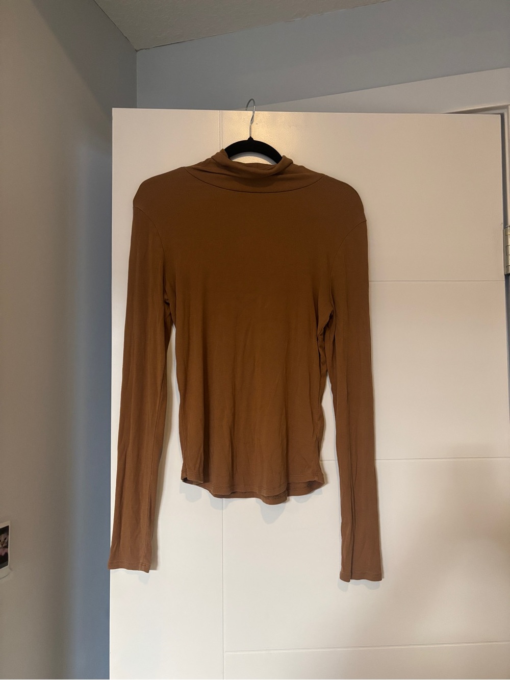 Sunday Best Slim Long-Sleeve Mock Neck Top - Brown